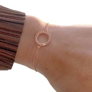 Adore Stack & Sparkle organic circle bracelet with Swarovski crystals New